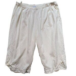 Oh My Gauze Womens Cropped Pants Size 3 Elastic Waist Lightweight Cotton Capri